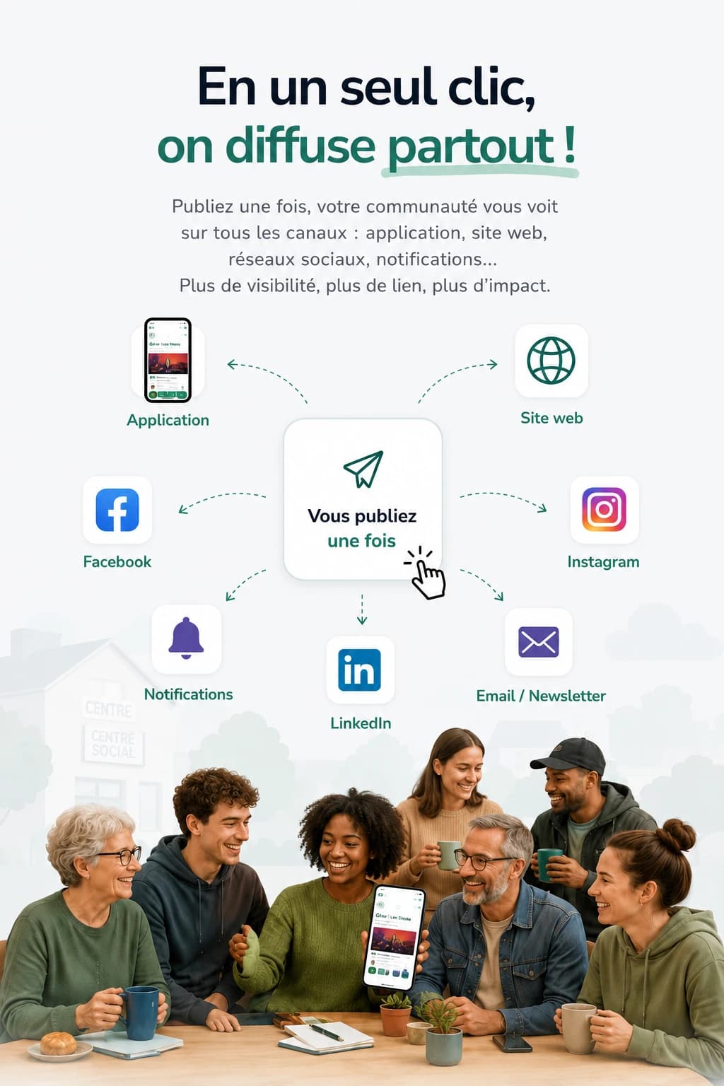 Exemple de site web public Silia pour un espace de vie sociale
