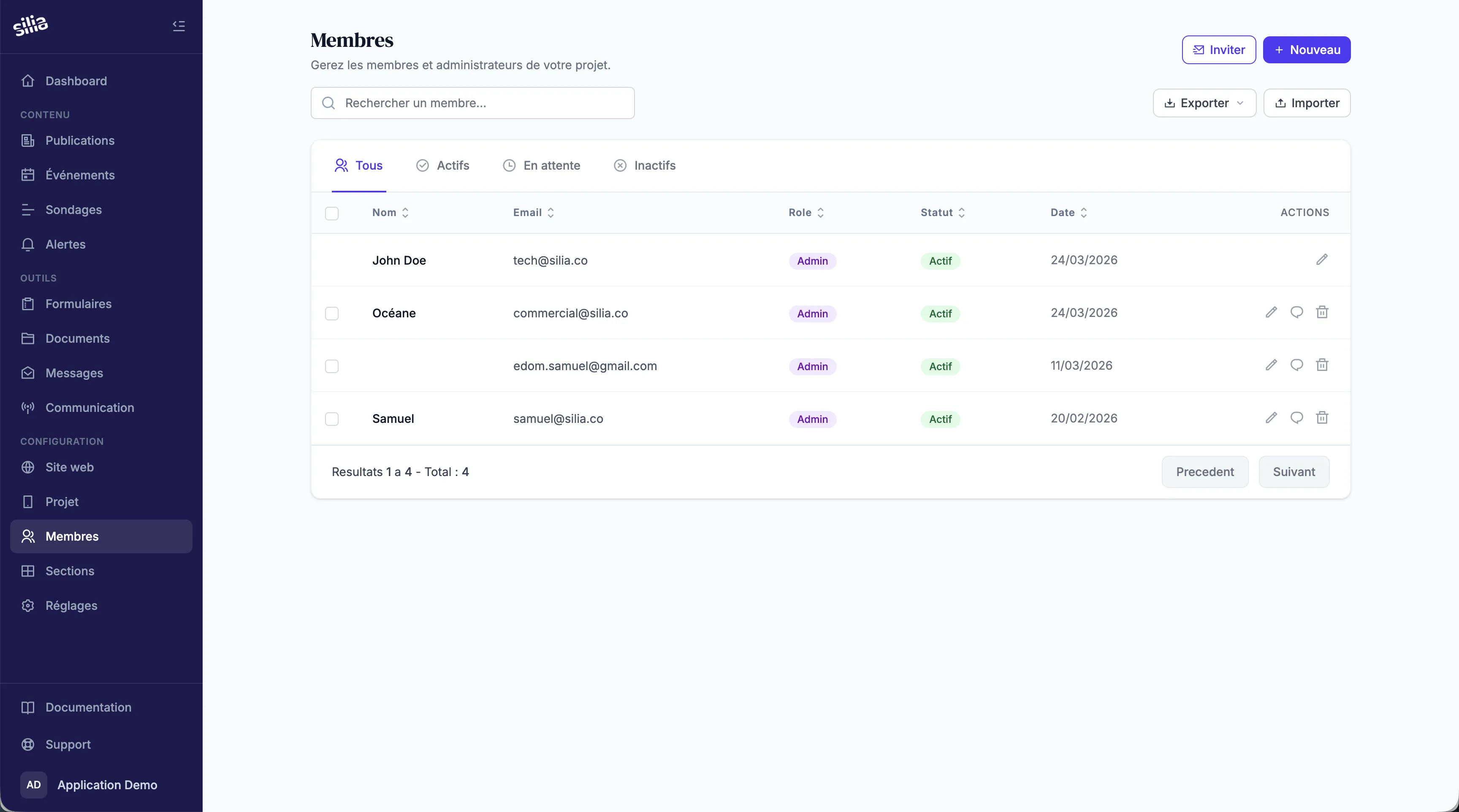 Boîte de réception